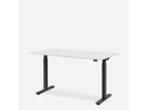 WRK21 Bureau Smart 160 x 80 cm, Hauteur réglable, Blanc uni / Noir
