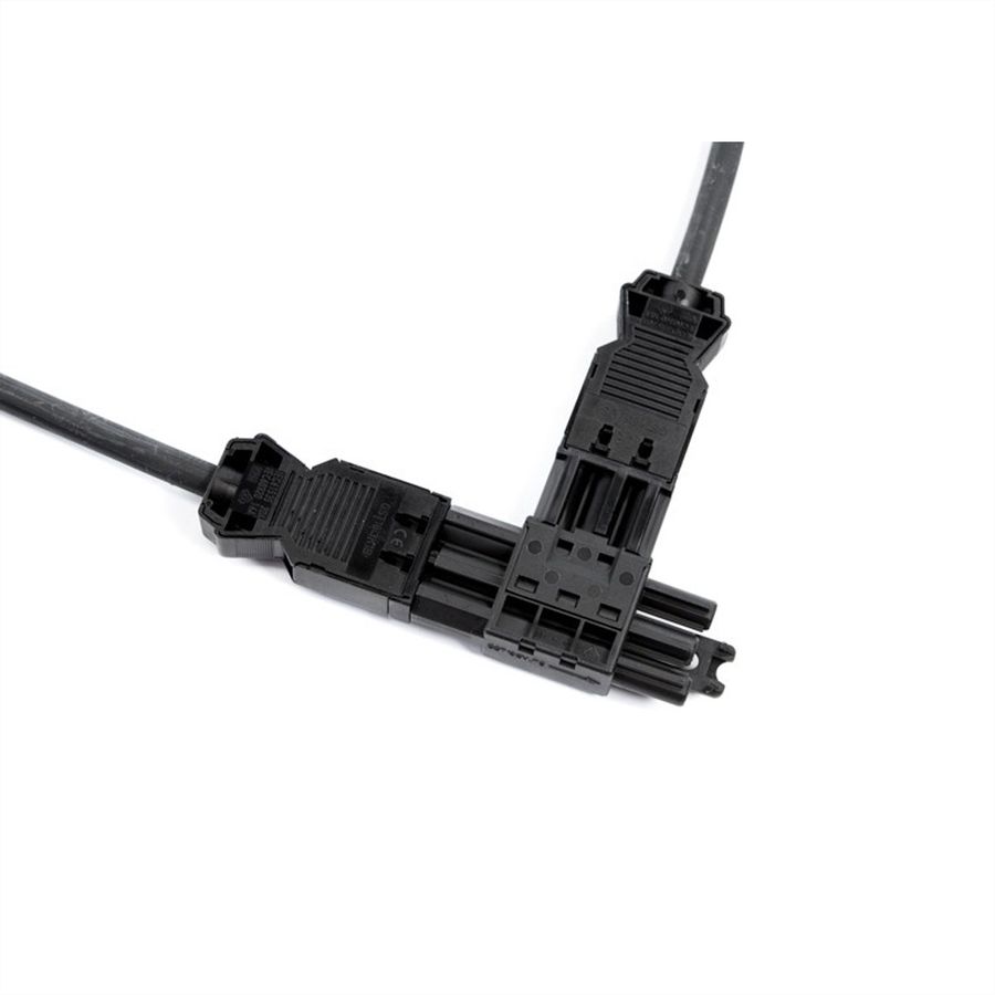 BACHMANN Bloc de distribution WIELAND GST18 1xIn/2xOut avec pattes de blocage, noir