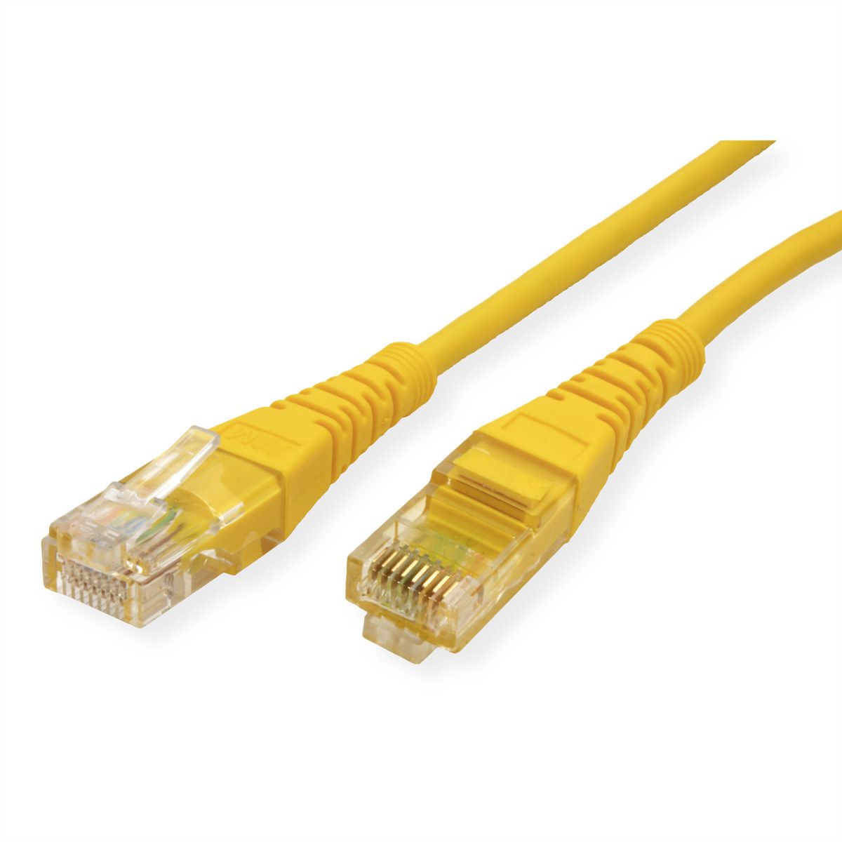 Cordon ROLINE Cat.5e (Classe D) UTP confectionné, PoE, jaune, 2 m