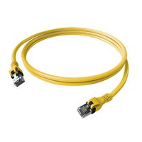 EasyLan DualBoot PushPull IP20 Patchkabel, Cat.6A (Class EA), S/FTP, gelb, 0,5 m