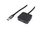 VALUE Hub USB 3.2 Gen1 à 4 ports (2x A + 2x C) avec câble prolongateur, 5 m