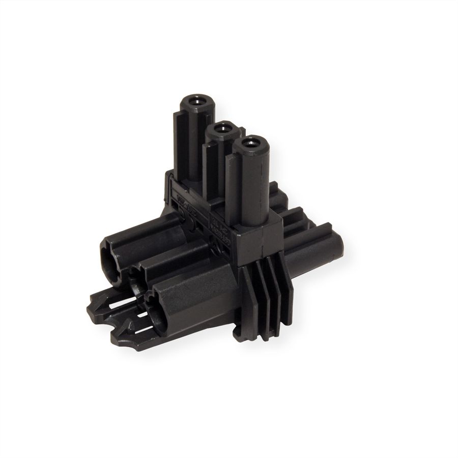BACHMANN Bloc de distribution WIELAND GST18 1xIn/2xOut avec pattes de blocage, noir