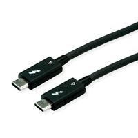 ROLINE Câble Thunderbolt™ 4 USB type C, M/M, 8K UHD-2, 40Gbit/s, 100W, passif, noir, 0,8 m