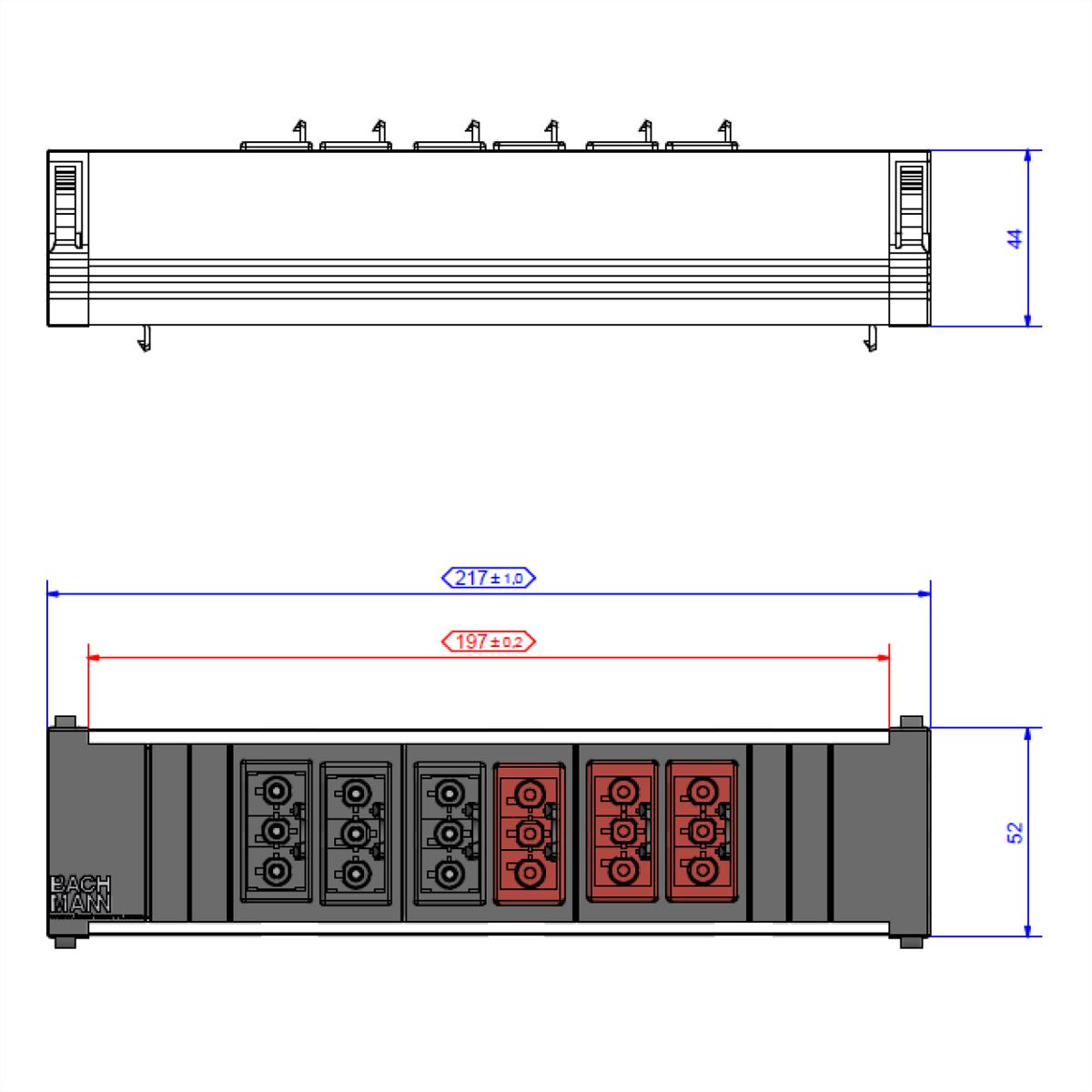 BACHMANN CONSOLIDATION POINT, 3xGST18 sw 3xGST18 rot Strom GST18in/out