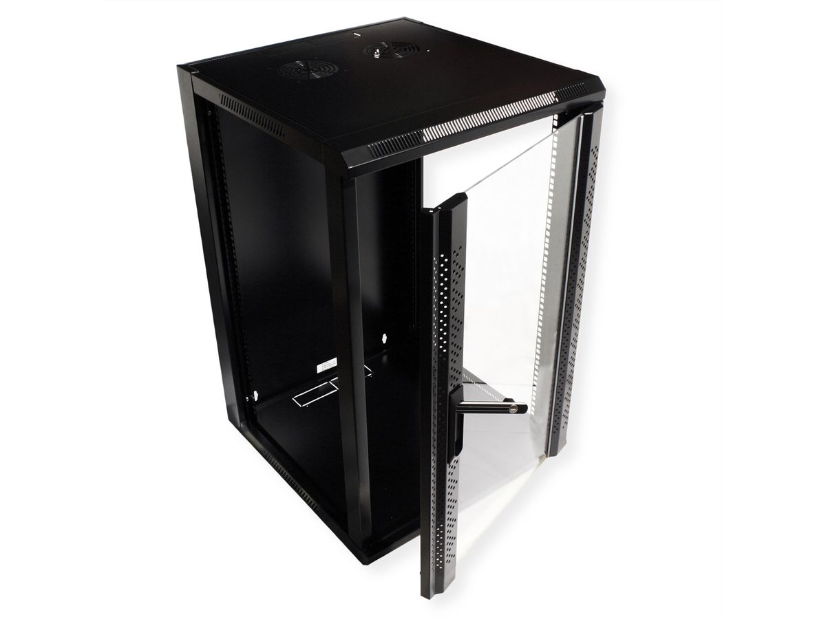 VALUE Armoire murale 18 UH (HxLxP) 901x570x600mm , noir