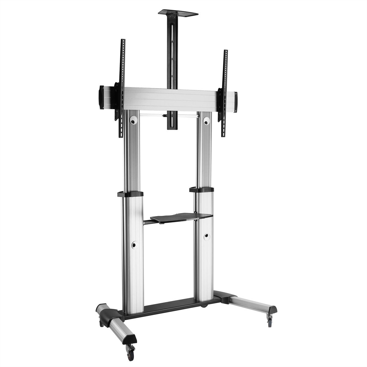 ROLINE LCD-/TV-Rollständer, 60-100 Zoll, bis 100 kg, silberfarben