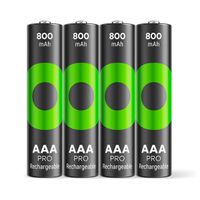 GP Batteries Recyko+ Pro, Akku 4xAAA, 800 mAh, 1,2 V
