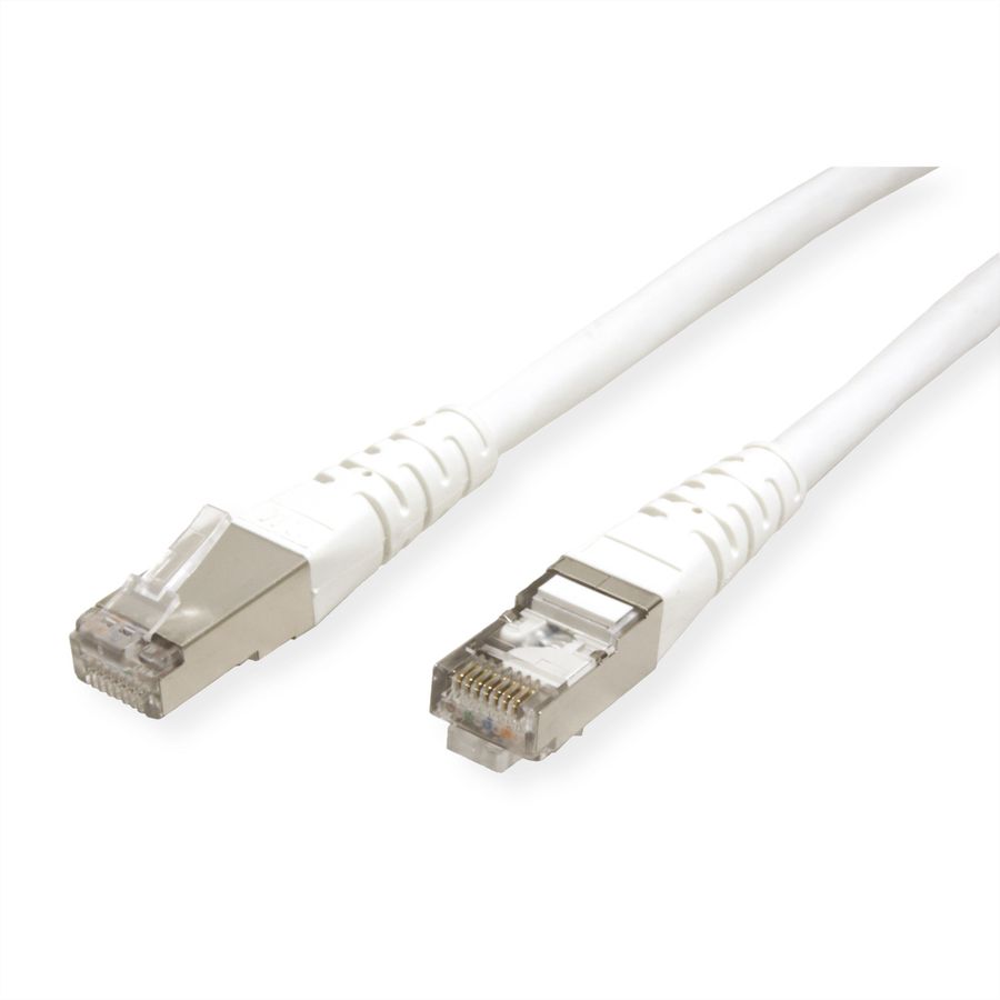 ROLINE Patchkabel Cat.6 (Class E) S/FTP (PiMF), weiß, 0,5 m