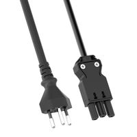 BACHMANN GST18 Gerätezuleitung, T12/GST18, Schweiz, schwarz, 5 m