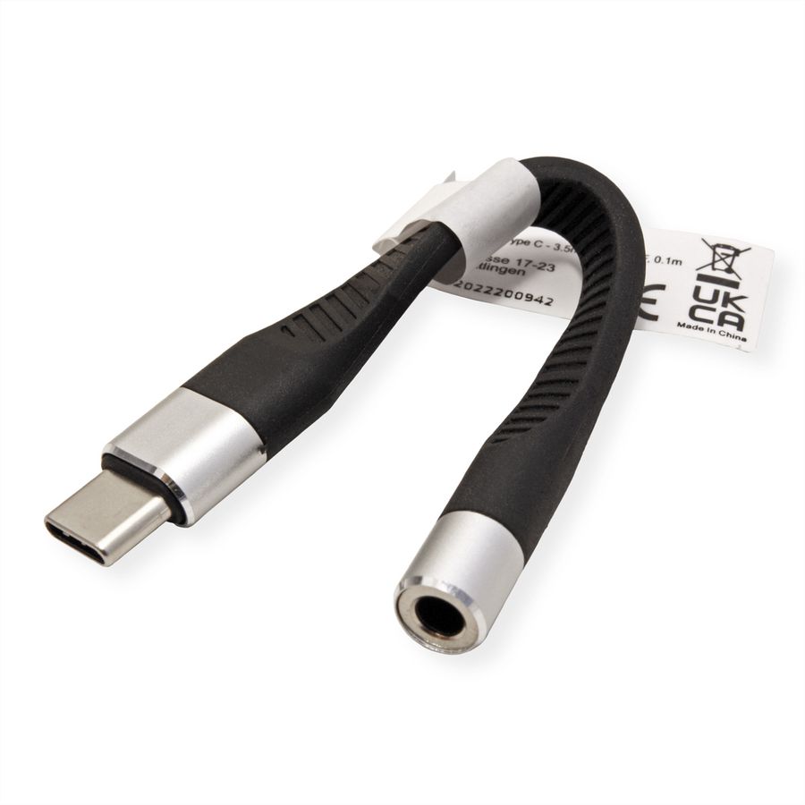 ROLINE Adaptateur Type C - 3,5mm Audio, M/F, 0,1 m