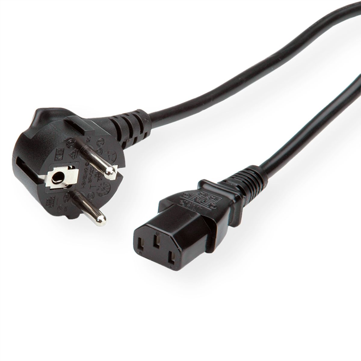 ROLINE Câble d'alimentation IEC droit, noir, 1,8 m