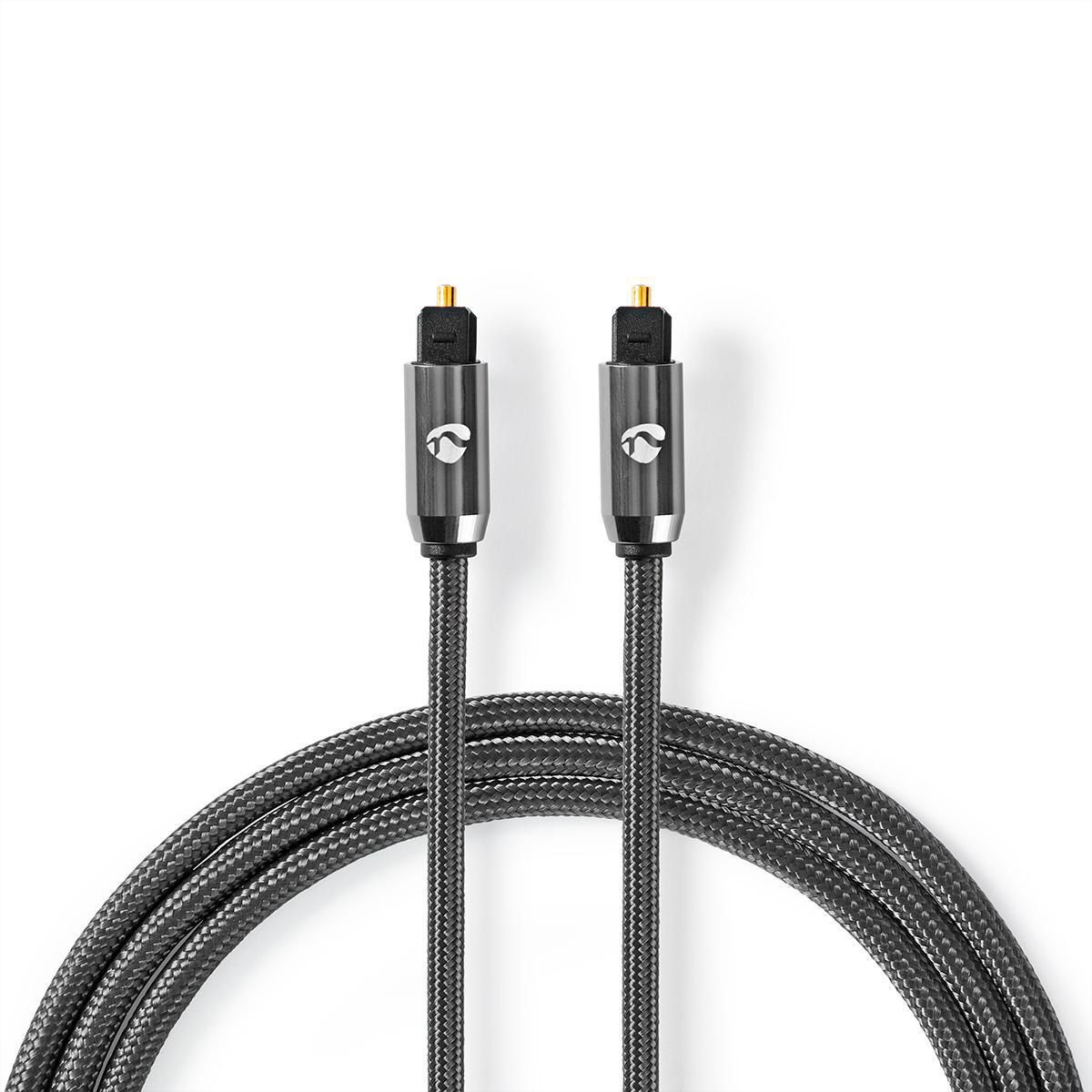 Nedis Optisches Audiokabel Toslink, ST/ST, grau, 3 m