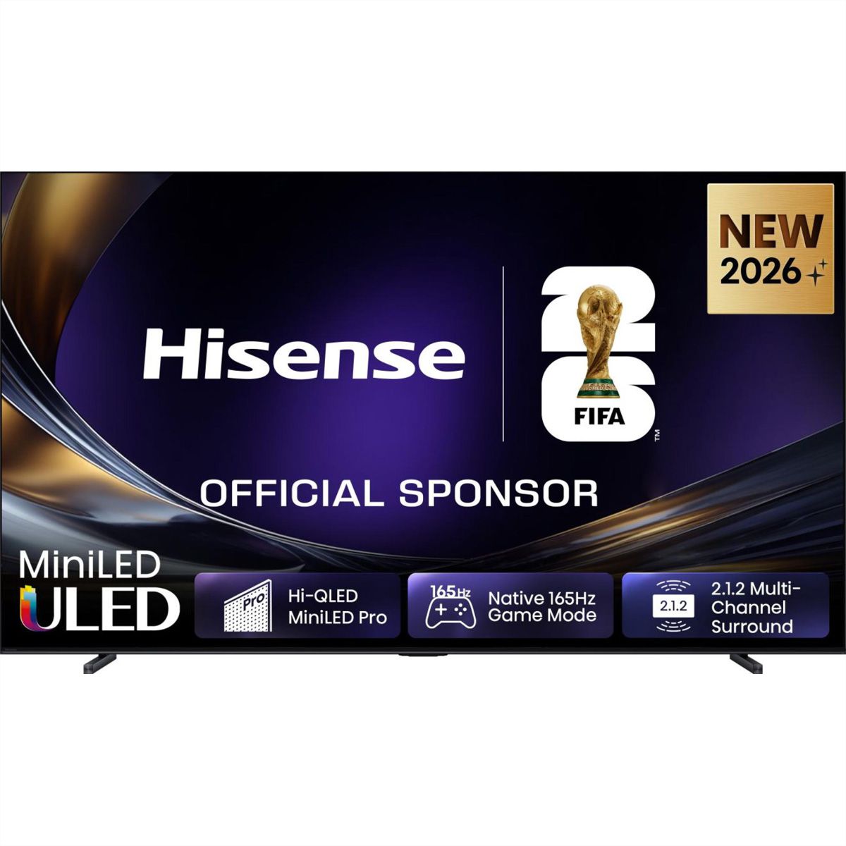 Hisense TV 100U7DS PRO 100", Mini-LED 4K, 165Hz, 2400 Nits