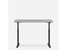 WRK21 Bureau Smart 100 x 60 cm, Hauteur réglable, Gris uni / Noir