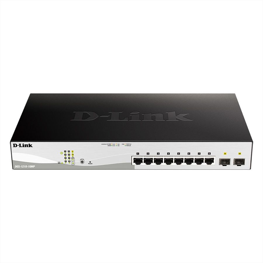 D-Link DGS-1210-10MP Switch Géré L2/L3 Gigabit Ethernet (10/100/1000), supportant l'alimentation via ce port (PoE)