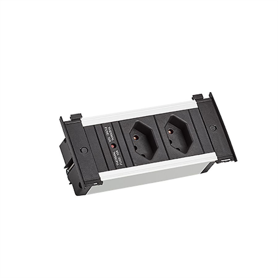 BACHMANN KAPSA XS 2xCH T13 schwarz, Strom 2,0m AEH CH T12 Schweiz