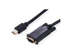 ROLINE Kabel Mini DisplayPort-VGA, Mini DP ST - VGA ST, schwarz, 1 m