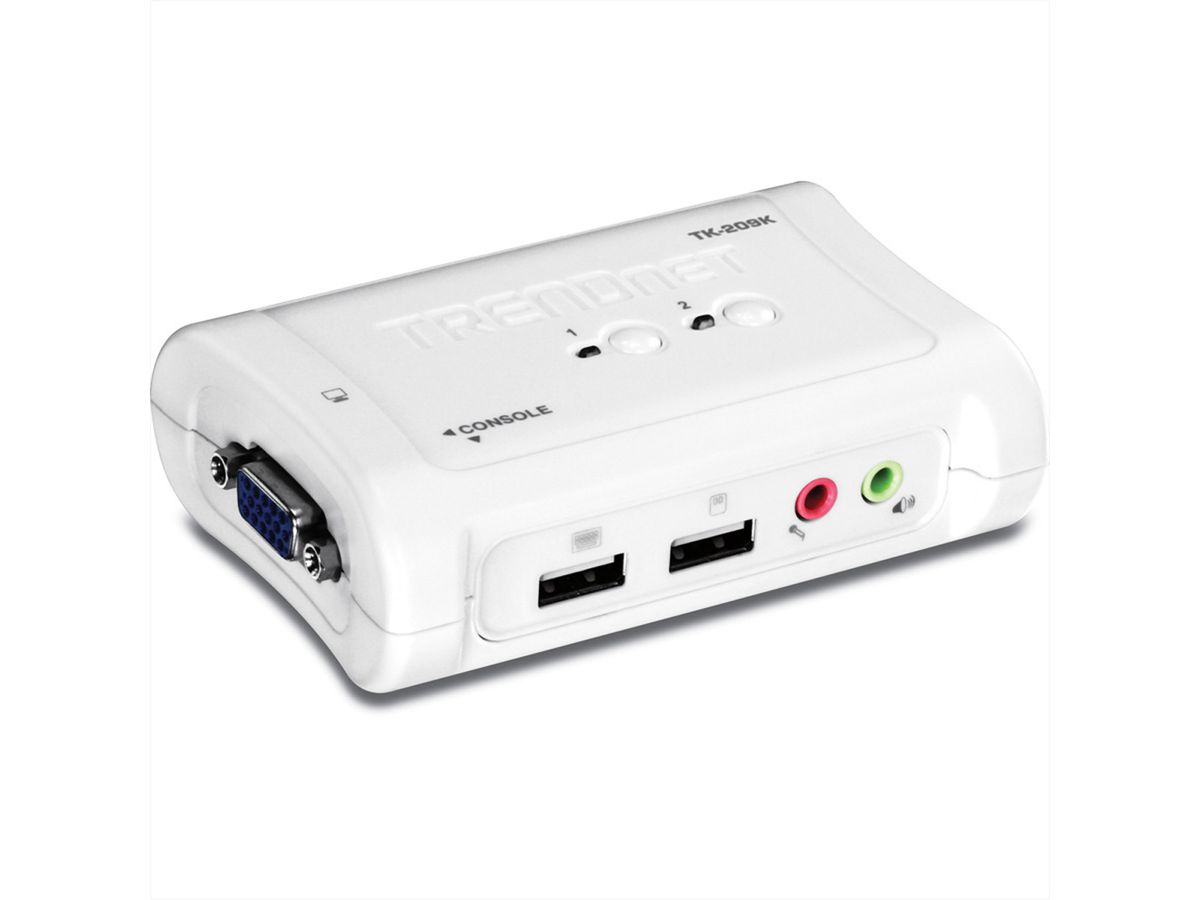 TRENDnet TK-209K KVM Switch 2-Port USB Kit mit Audio