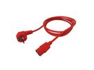 ROLINE Netzkabel, gerade IEC-Buchse, rot, 0,8 m
