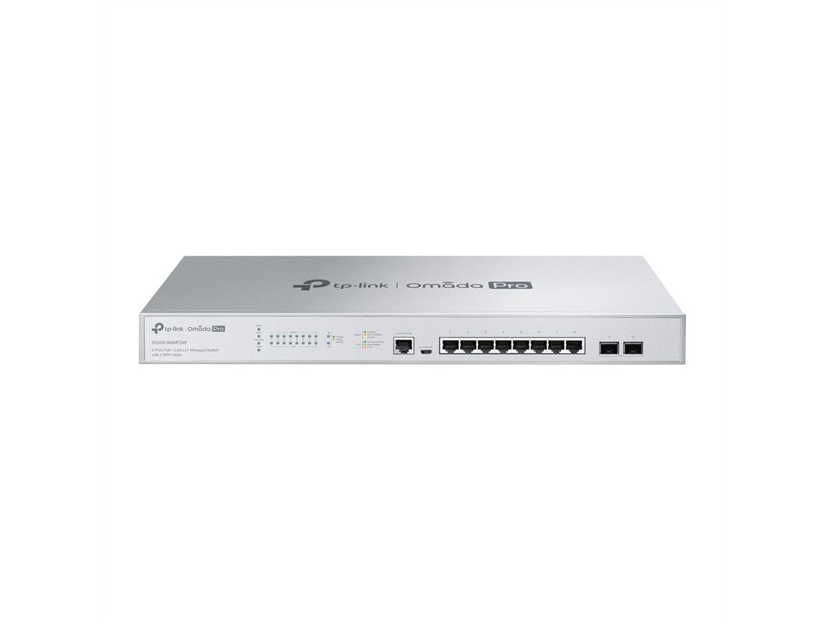 TP-Link Campus Switch S5500-8MHP2XF , 8x2.5G PoE L2+ Managed Switch