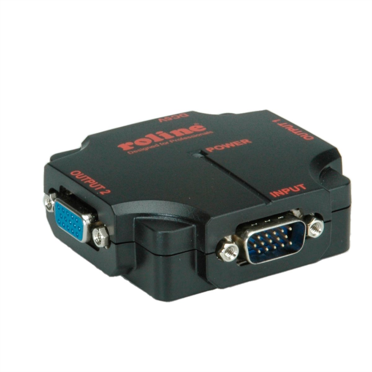 ROLINE VGA Video-Splitter, hochauflösend, 450 MHz, 2-fach