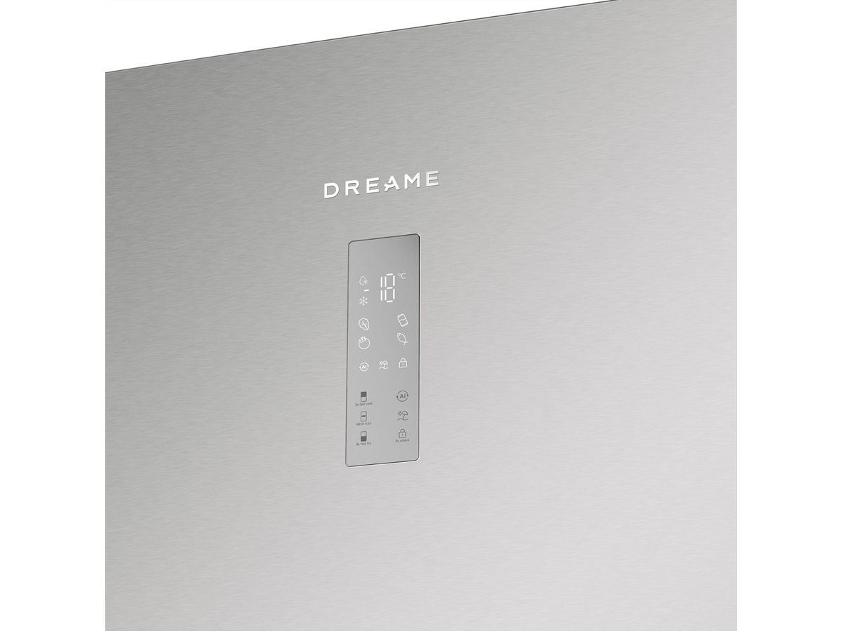 Dreame Réfrigérateur-congélateur MegaPRO, 409L, DRB400WMBCEU, C, Inoxlook, C-Class