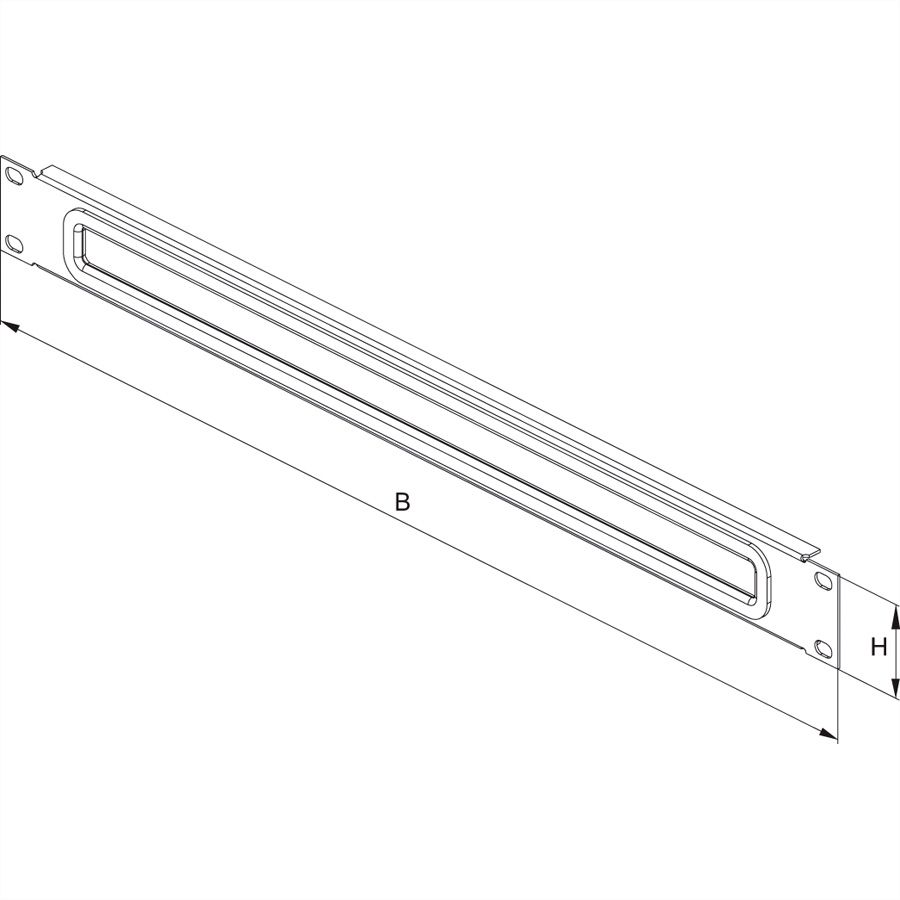 CONTEG DP-01-VENT Panneau passe-câbles 19", 1 UH, noir