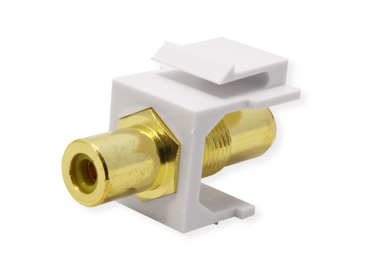 VALUE Coupleur Keystone RCA, plastique, jaune