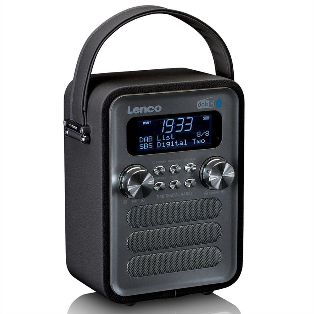 Lenco DAB+ Radio PDR-051BKSI, BT, USB, SD, RC, aufladbare batterie