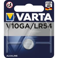 VARTA Alkaline Knopfzelle  LR54, LR1130, V10GA, 1,5V, 50mAh