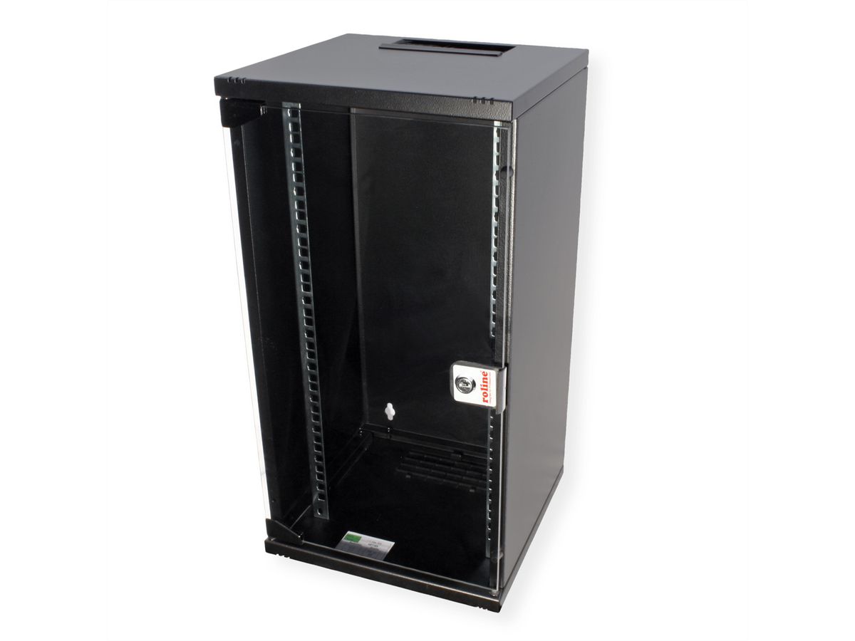 ROLINE 10-Zoll Wandgehäuse 12 HE, 312x300 BxT schwarz