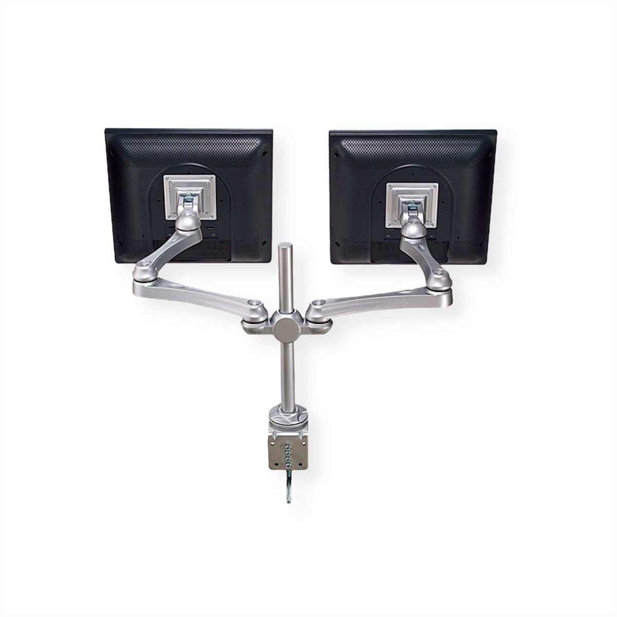 ROLINE Bras LCD double, 4 articulations, fixation sur bureau