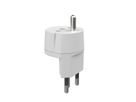 Adaptateur fixe D, prise de sécurité/CH, 3 pôles, T12, blanc