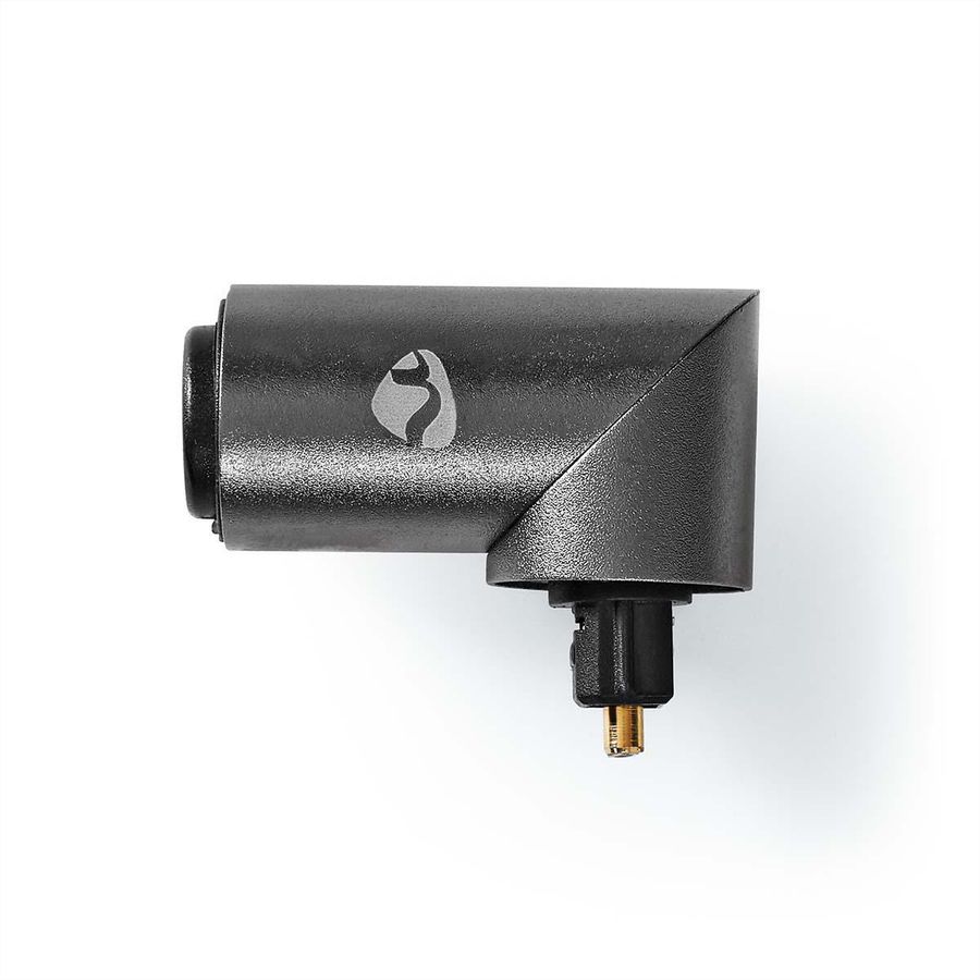 Nedis Toslink Winkel Adapter, 90° abgewinkelt, ST/BU, grau