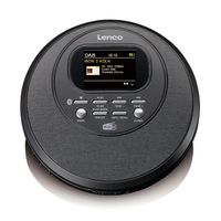 Lenco CD/MP3 Player CD-500BK schwarz , Discman mit DAB, BT und farbigem TFT