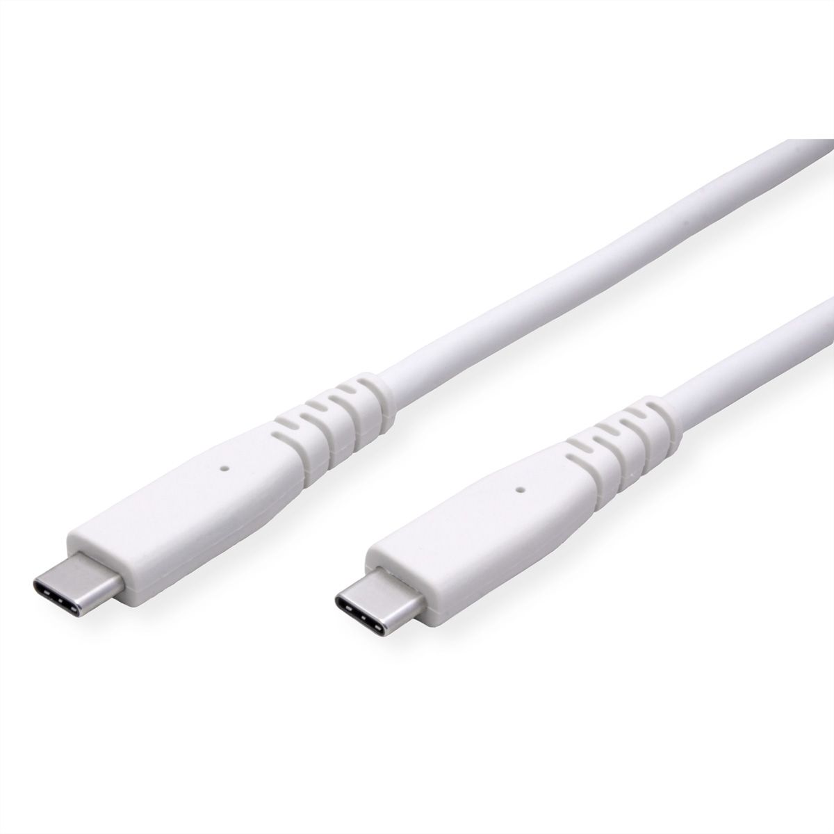 VALUE Câble compatible USB 3.2 Gen2, avec PD, C-C, M/M, 4K UHD-1, 10Gbit/s, Emark, 60W, blanc, 3 m