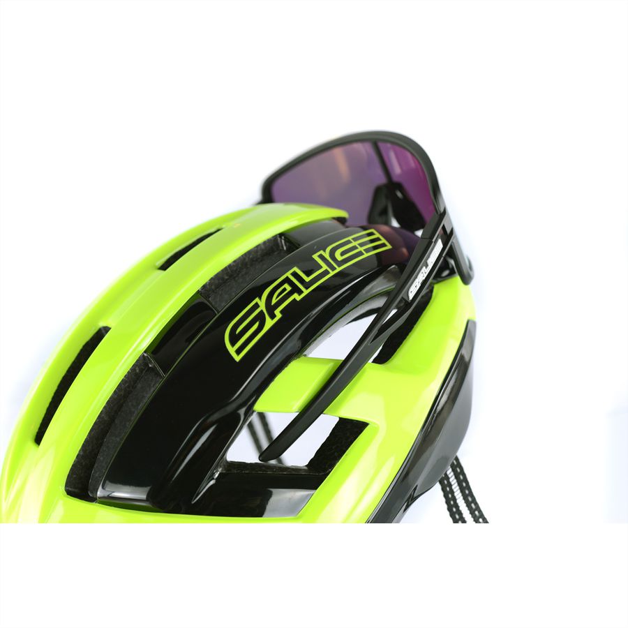 Salice Occhiali Velohelm Gavia, L-XL 58-61, Black-Lime