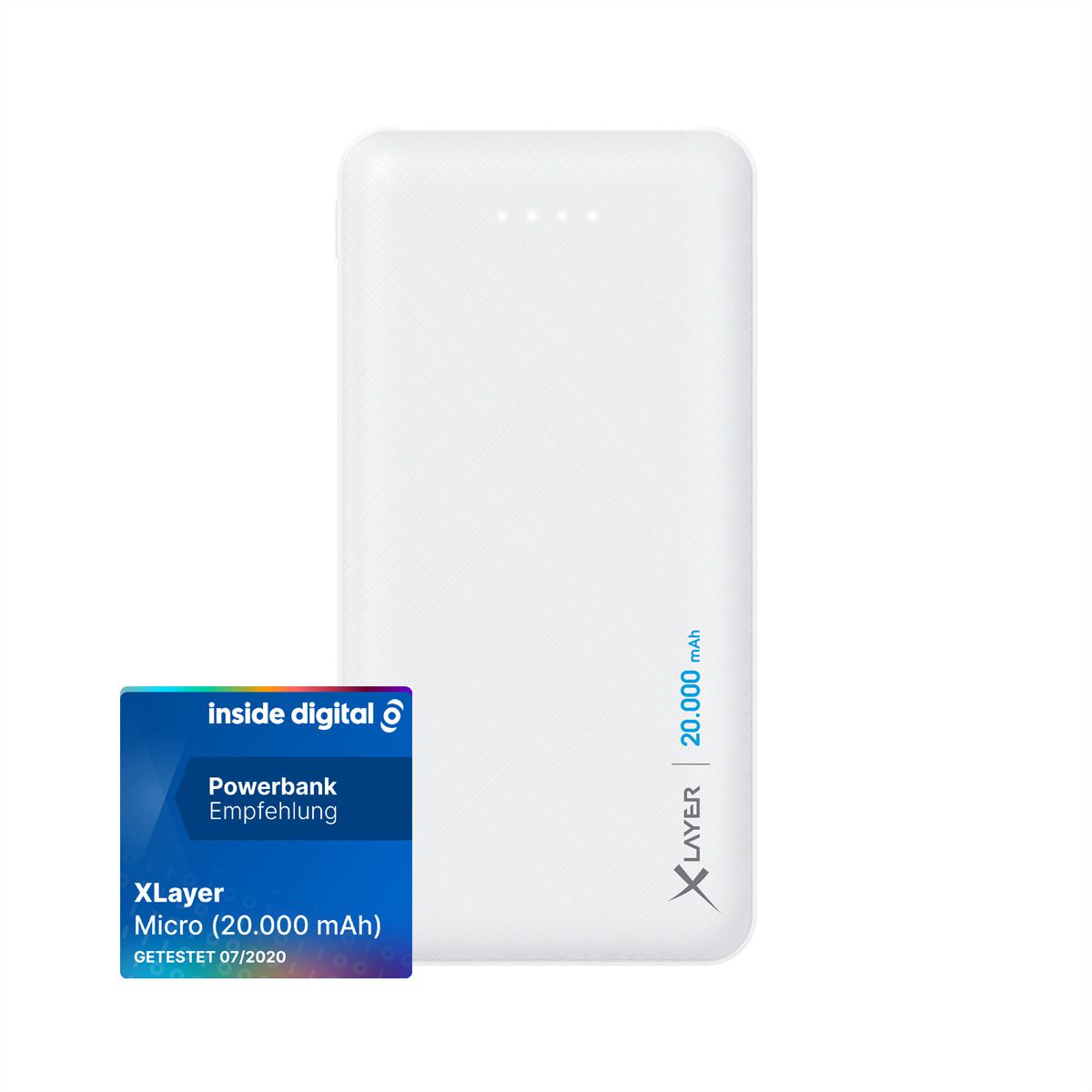 Xlayer Powerbank Micro weiss 20.000 mAh