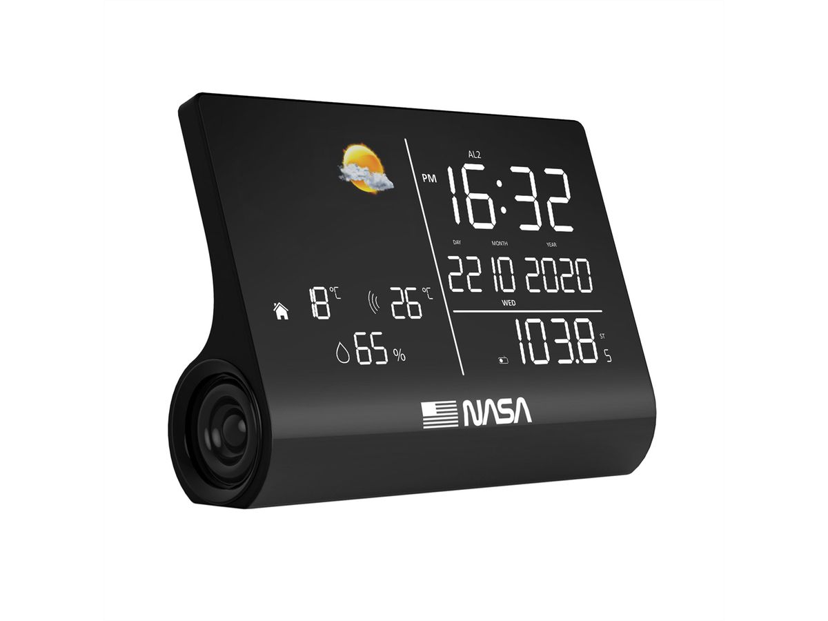 Nasa Wetterstation WSP1300, schwarz, Bluetooth Speaker