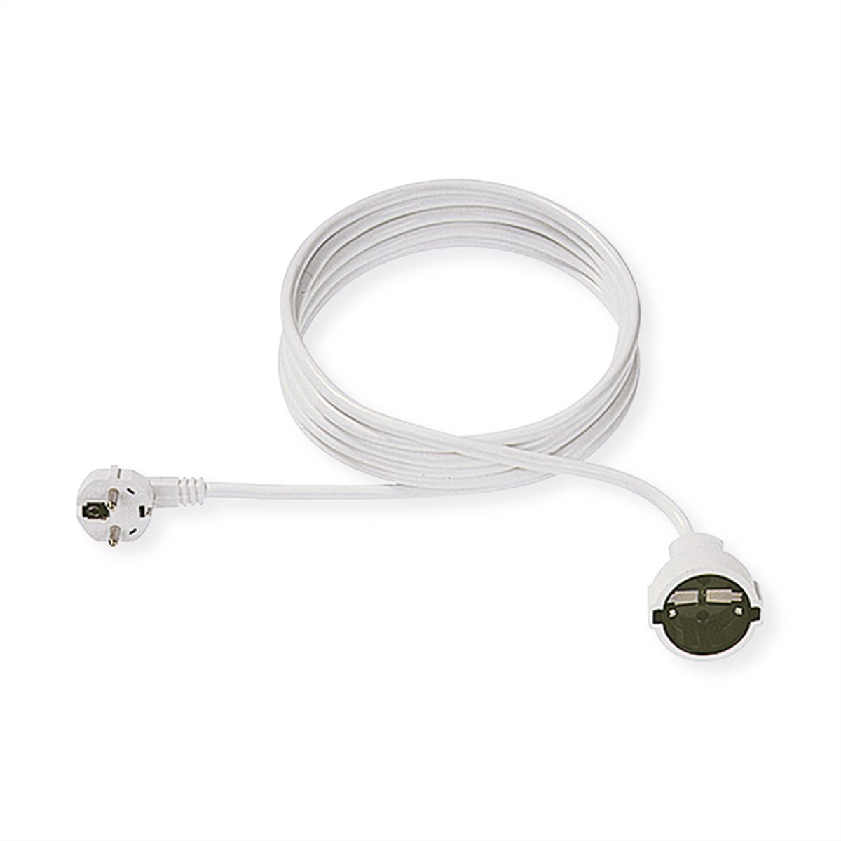 BACHMANN AC230V Câble prolongateur, prises type 2P+T allemand, blanc, 7,5 m