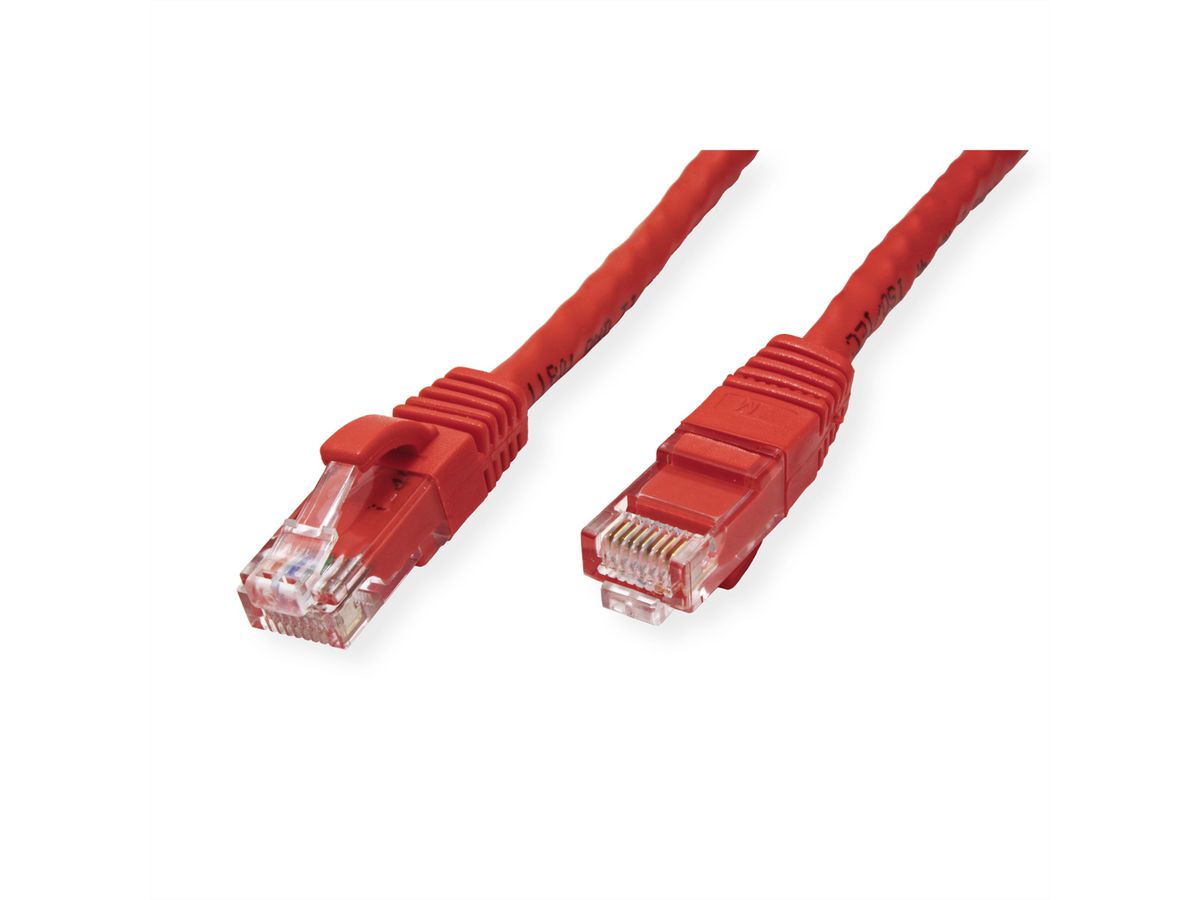 Cordon VALUE Cat.6A (Classe EA) / 10 Gigabit UTP, rouge, 1 m