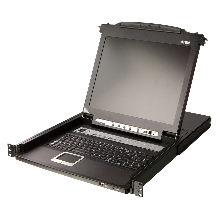 ATEN CL5716MW 43cm wide LCD KVM Switch, USB-PS/2,VGA, 16 Port, ES-Layout