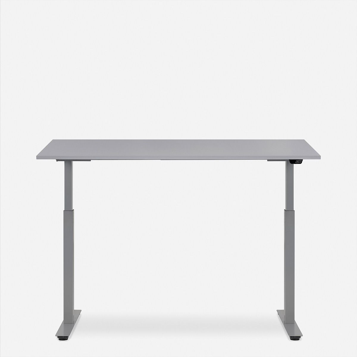 WRK21 Schreibtisch Smart 180 x 80 cm, Höhenverstellbar, Grau Uni / Grau