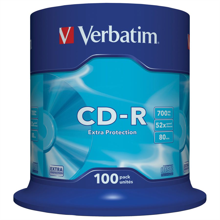 Verbatim CD-R Spindle 700MB 52x 100 Pack