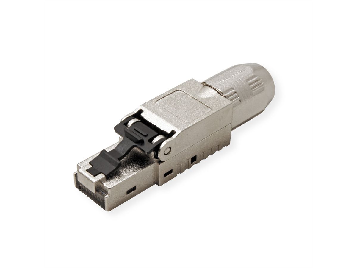 ROLINE feldkonfektionierbarer RJ-45 Stecker Cat.6A (Class EA), STP, silberfarben