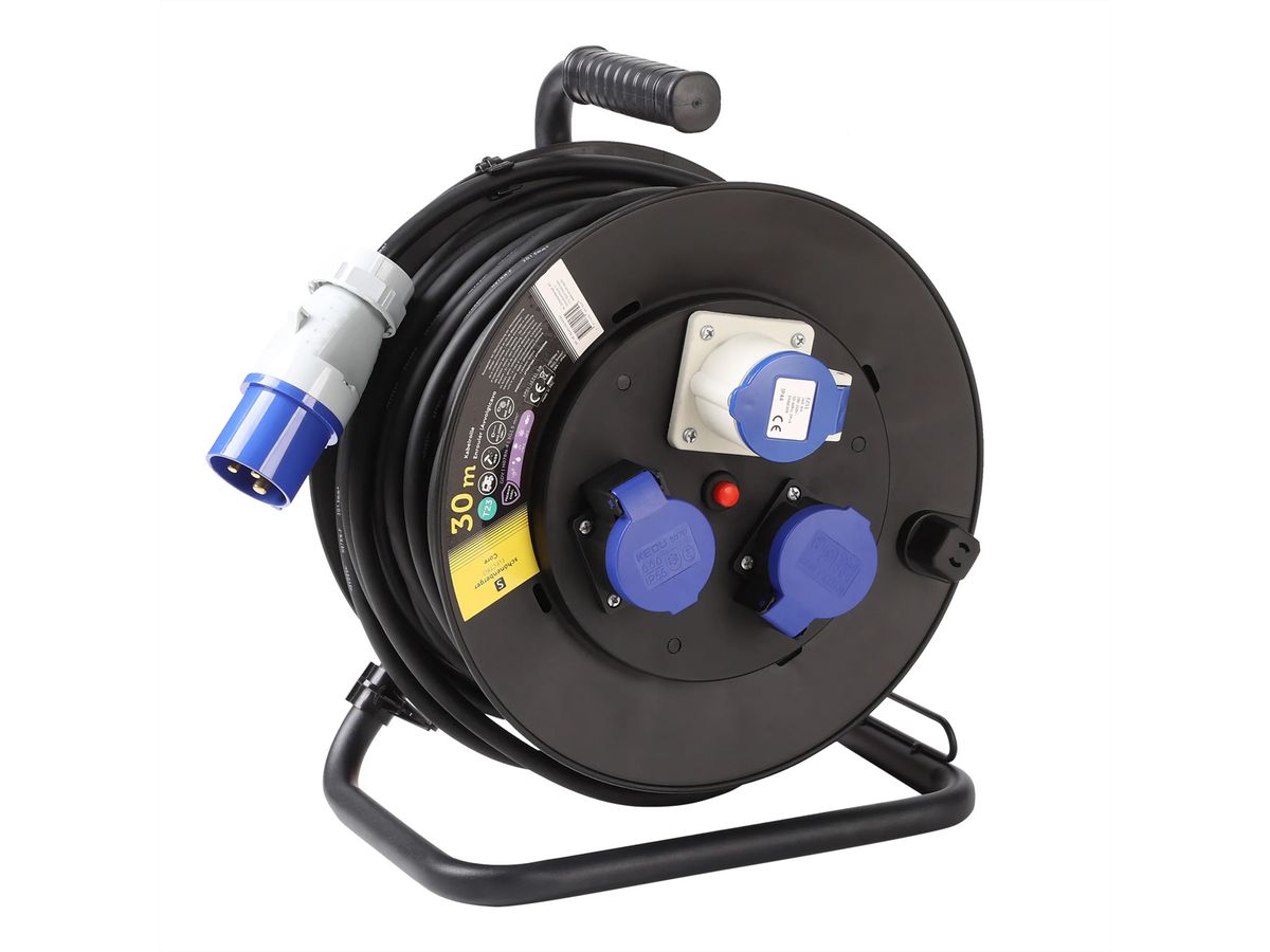 Kabelbox Kunststoff CEE 5P 16A 2xT25, EPR-PUR H07BQ-F 5G2.5mm2 1xCEE16/5 IK08, orange