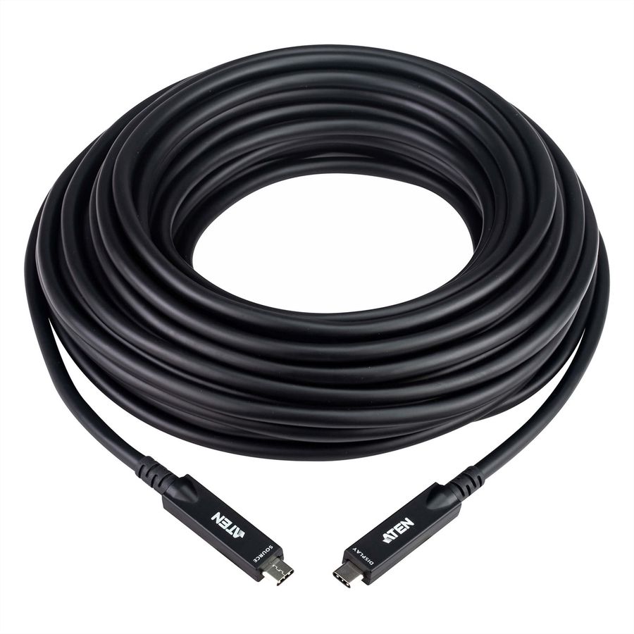 ATEN UE3415F Câble optique actif USB-C Ultra HD, noir, 15 m