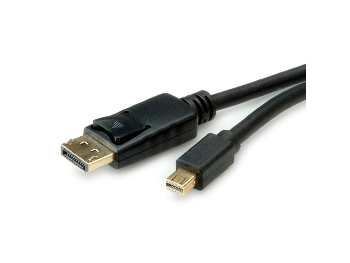 ROLINE Câble Mini DisplayPort v1.4, mDP M - DP M, noir, 2 m