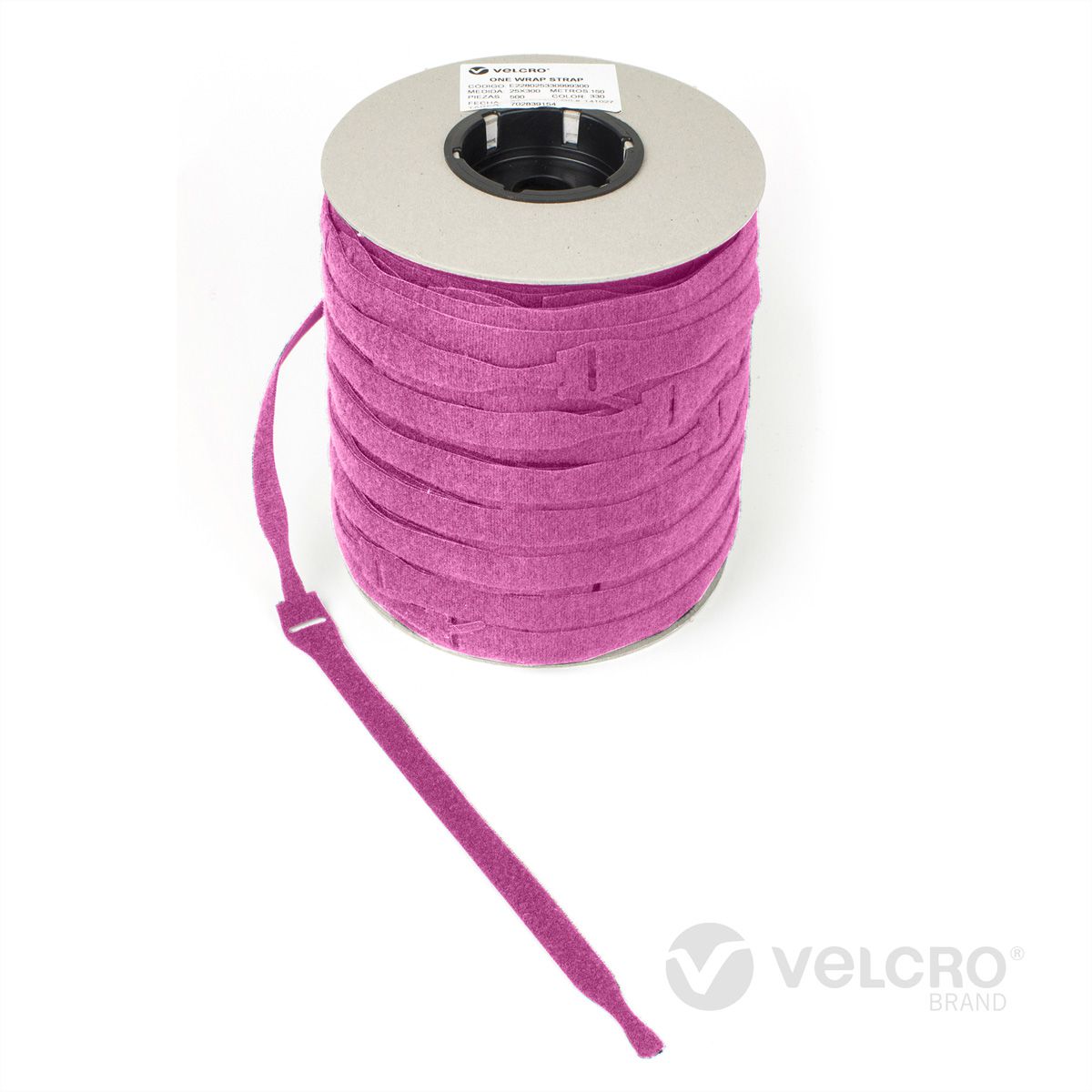VELCRO® One Wrap® Strap 20mm x 330mm, 750 pièces, rose