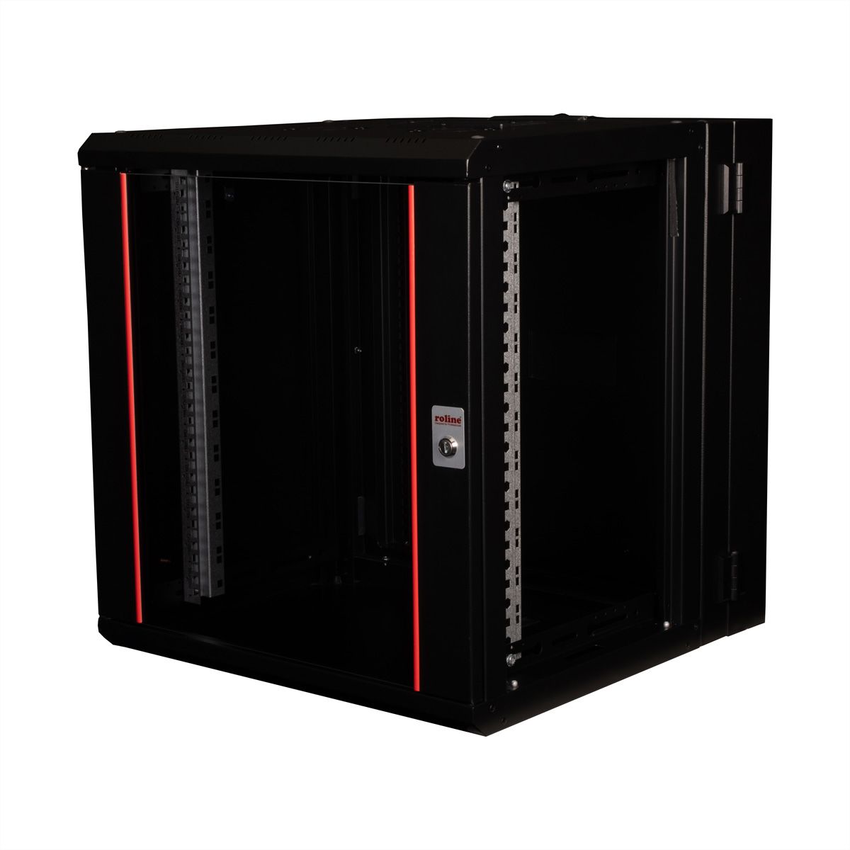 ROLINE 19-Zoll Wandgehäuse Pro 12 HE, 600x600 BxT zweiteilig schwenkbar schwarz